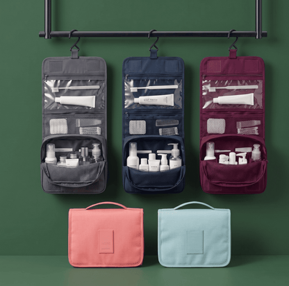 La Trousse de Toilette Suspendue | Imperméable & Multi-Compartiments